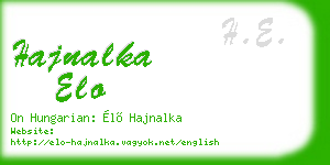 hajnalka elo business card