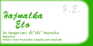 hajnalka elo business card